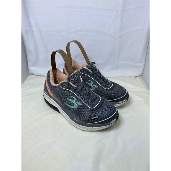 Gravity Defyer Shoes - Gravity Defyer Women's Gray Mighty Walk Low Top Comfy Work Sneakers Size 7